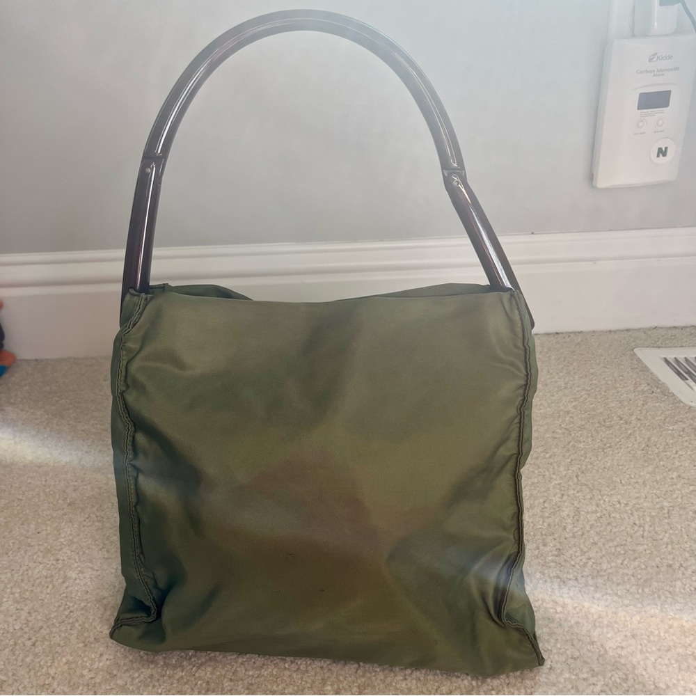 Prada authentic handbag nylon shoulder bag with COA